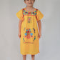 Girls Mexican Peasant Yellow Little Puebla Dress