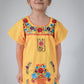 Girl Mexican Little Puebla Peasant Dress - Various Colors