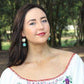 Mexican off the shoulder mini dress  - White hand embroidered manta